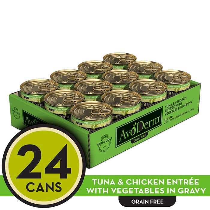 24 CANS- GRAIN FREE TUNA & CHICKEN ENTRÉE WITH VEGETABLES