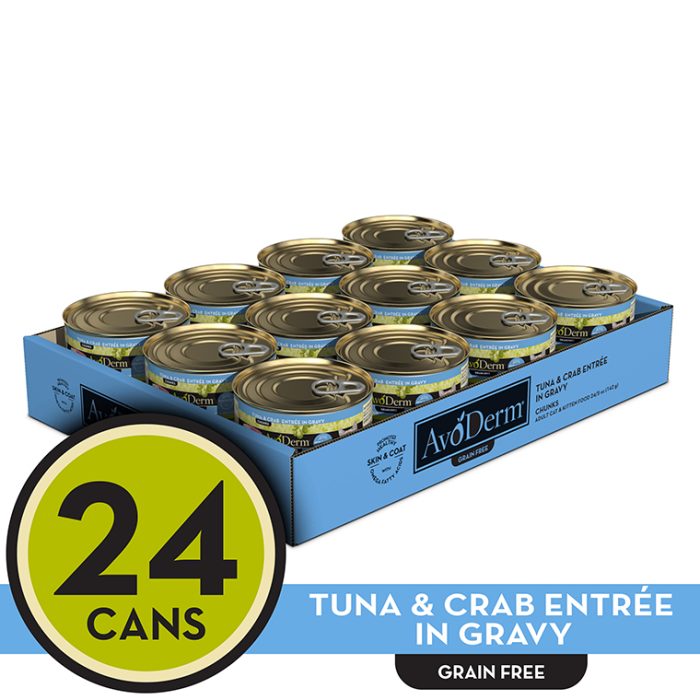 24 CANS- GRAIN FREE TUNA & CRAB ENTRÉE IN GRAVY